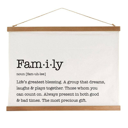 Framed Canvas Banner  Family