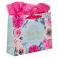 Bless You & Keep You Pink Floral Large Landscape Gift Bag