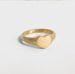 Stainless Steel Heart Signet Ring