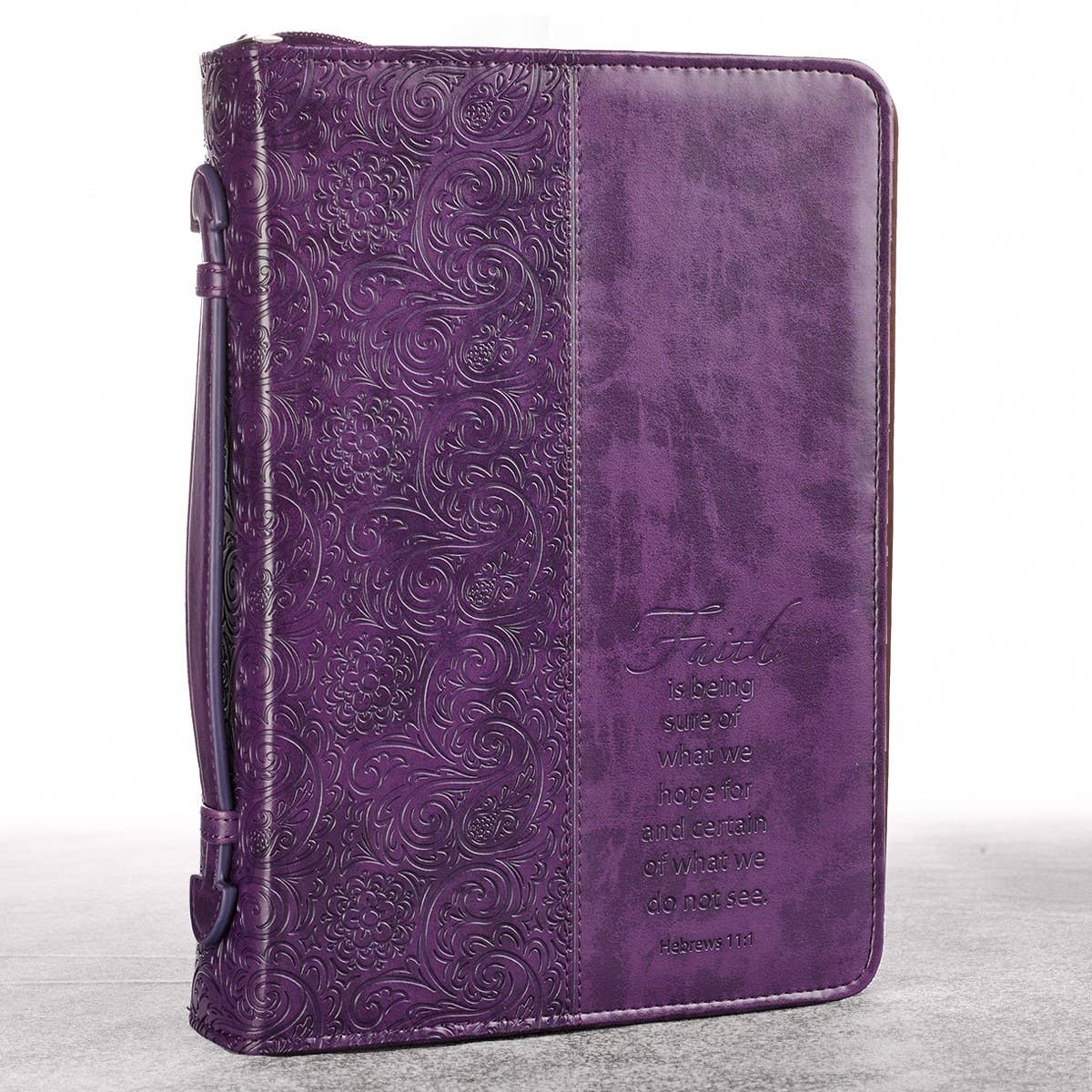 Bible Cover Fashion Purple Faith Heb. 11:1