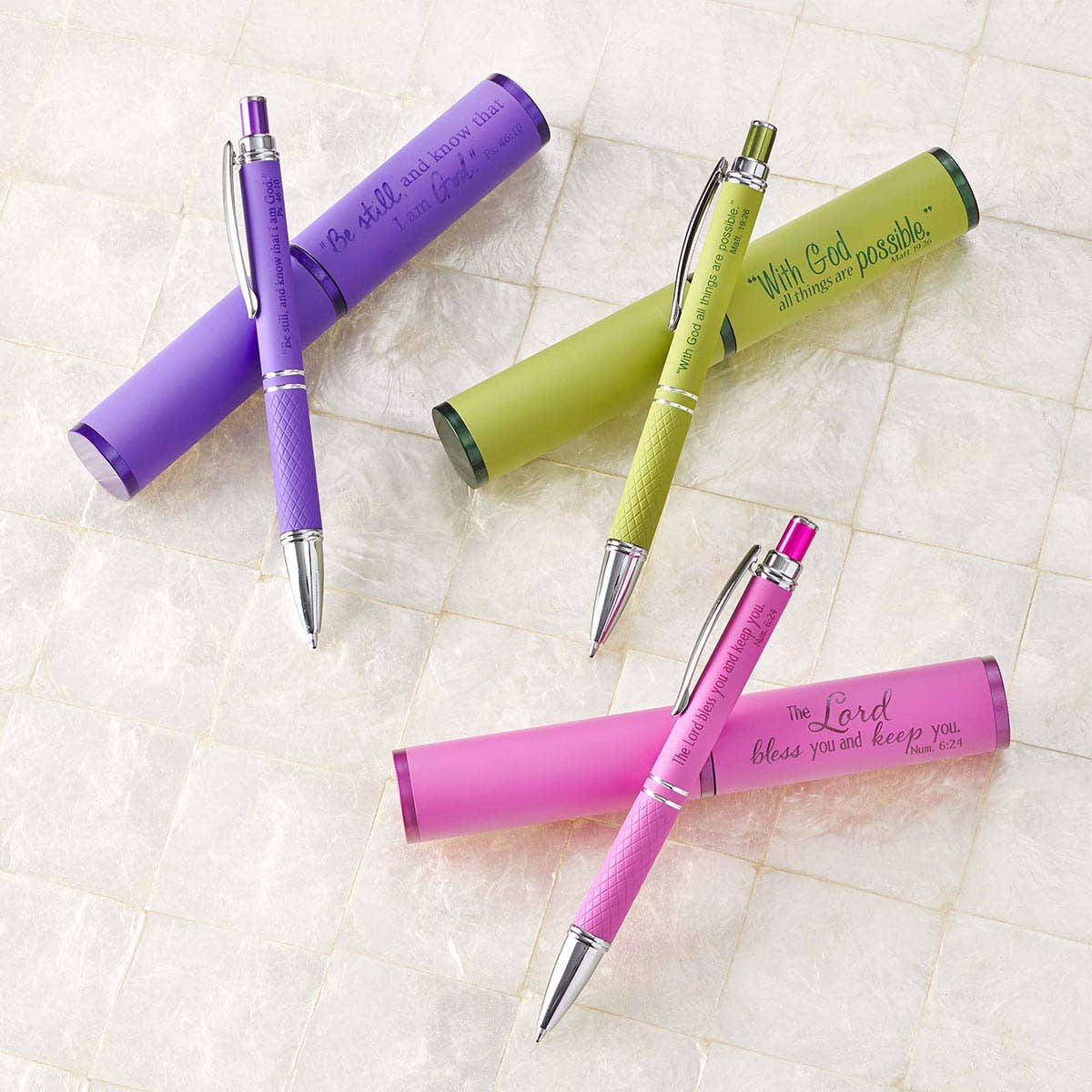 Pen in Case Pink Lord Bless You Num. 6:24