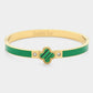 Quatrefoil Hinged Bracelet