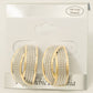 Earrings Gold Plated Two Tone Layered Band Hoop