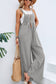 Mid-waist retro solid color loose casual fashion suspenders