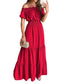 Women's Off-the-Shoulder Spring Short-Sleeve Maxi dress