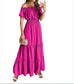 Women's Off-the-Shoulder Spring Short-Sleeve Maxi dress