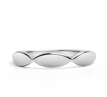 Stainless steel sculpted ring