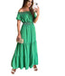 Women's Off-the-Shoulder Spring Short-Sleeve Maxi dress