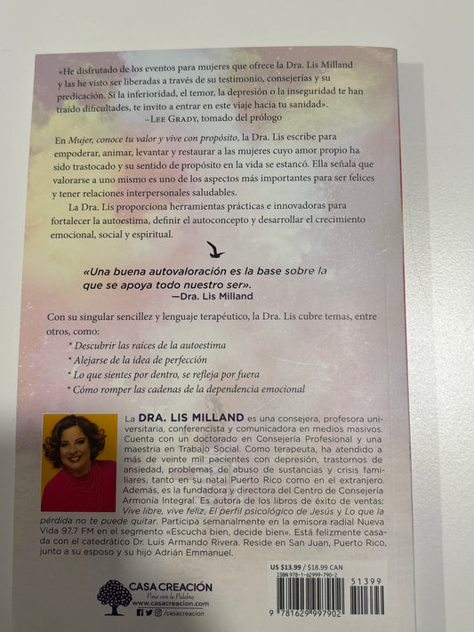 Mujer conoce tu valor y vive con proposito