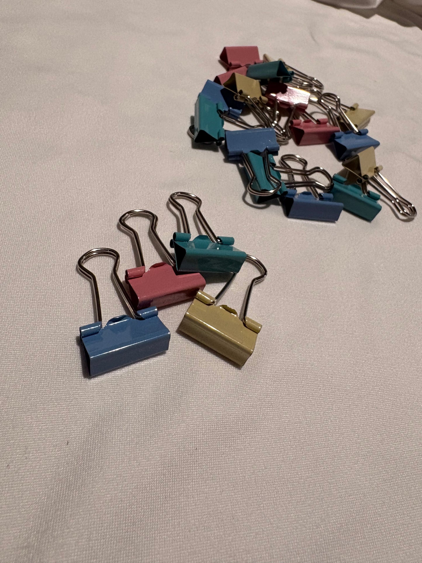 Small Pastel Binder clips (20pcs)