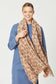 Leopard Pattern Reversible Cozy Scarf with Fringe