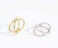 Stainless steel x Geometric Ring