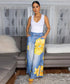 Printed Wide Leg Casual Pants