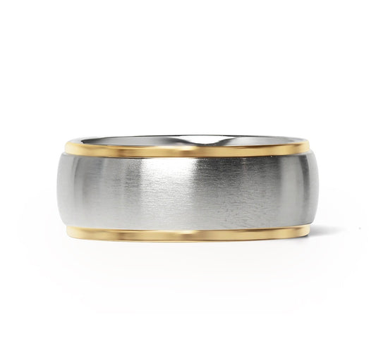 Stainless steel Gold Edge Ring