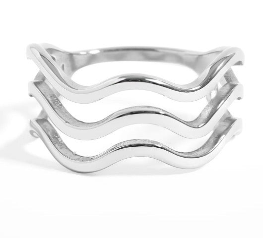 Stainless steel wave ring