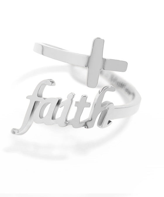 “Faith” adjustable Ring