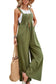 Mid-waist retro solid color loose casual fashion suspenders