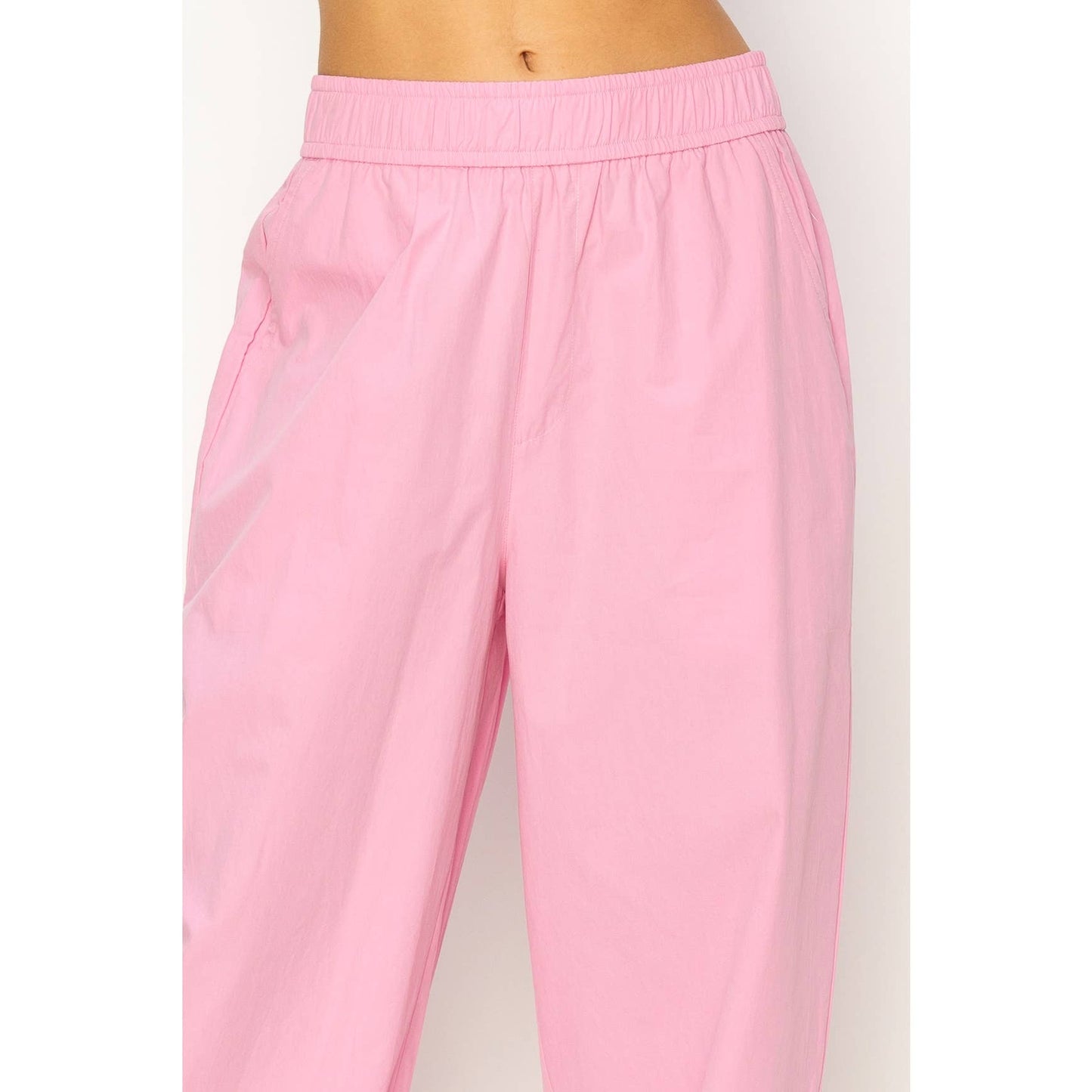 Poplin High Waist Wide Leg Pants