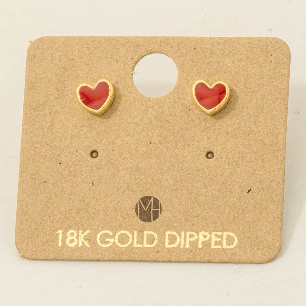 Mini  Heart Stud Earrings
