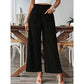 Women's Solid Color Casual Wide Leg Pants For Spring/Summer: Off white