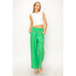 Poplin High Waist Wide Leg Pants