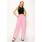 Poplin High Waist Wide Leg Pants