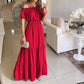 Women's Off-the-Shoulder Spring Short-Sleeve Maxi dress