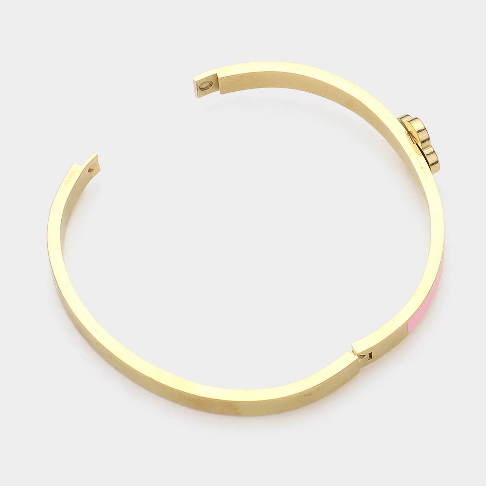 Quatrefoil Hinged Bracelet