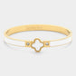 Quatrefoil Hinged Bracelet