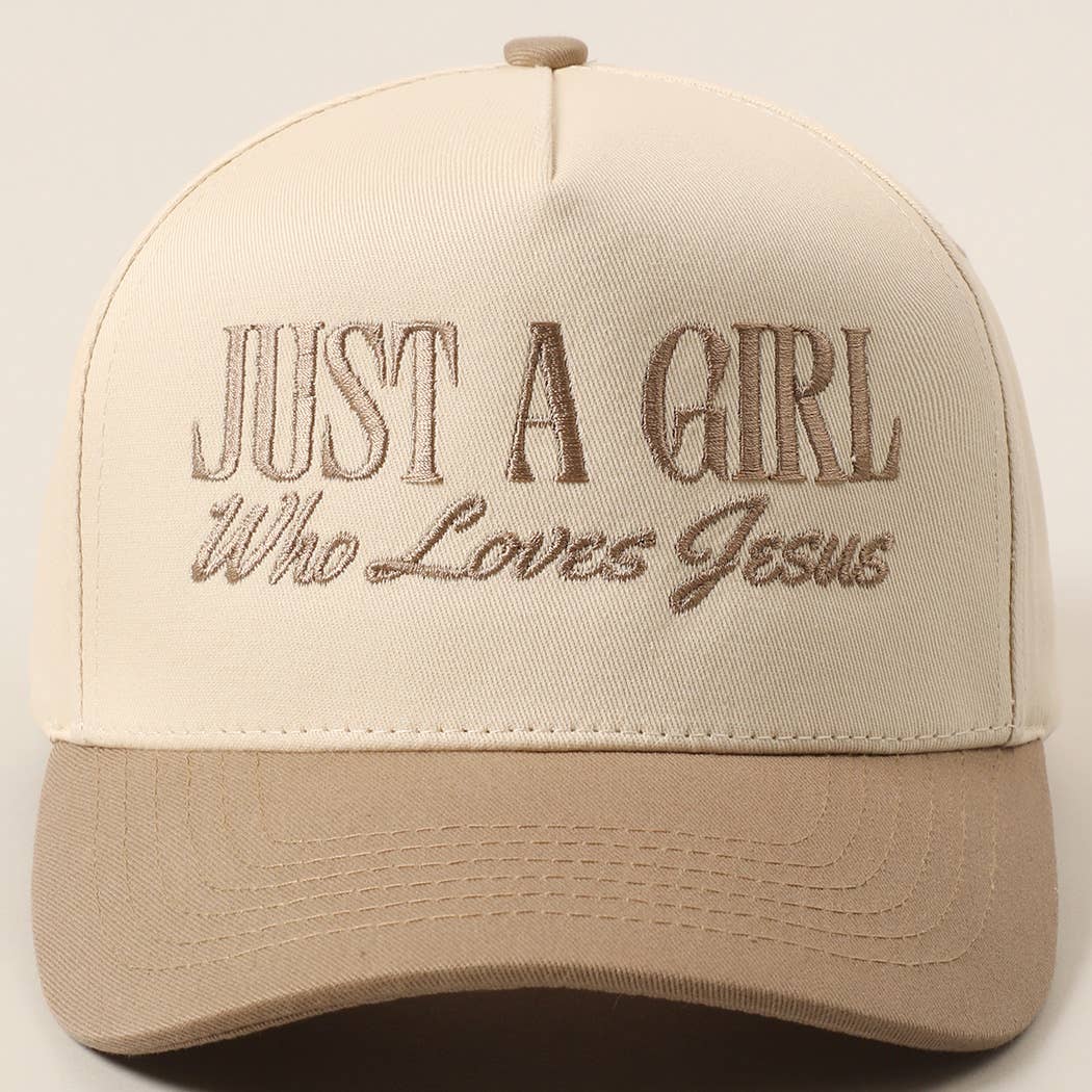 Just A Girl Who Loves Jesus Embroidery  Hat