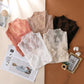 Semi Sheer Mesh Floral Lace Layering Top