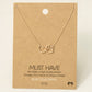 Gold Dipped Dog Paw Heart Cutout Pendant Necklace