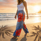Printed Wide Leg Casual Pants