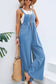 Mid-waist retro solid color loose casual fashion suspenders
