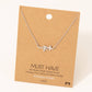 Double Cross Pendant Necklace