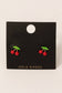 Gold Dipped Mini Cherry Stud Earrings
