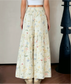 Boho Floral Wide-leg Pants Flare Tiered Trousers