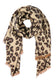 Leopard Pattern Reversible Cozy Scarf with Fringe