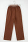 FB Leopard Drawstring Fleece Lined Elastic Waist Pants