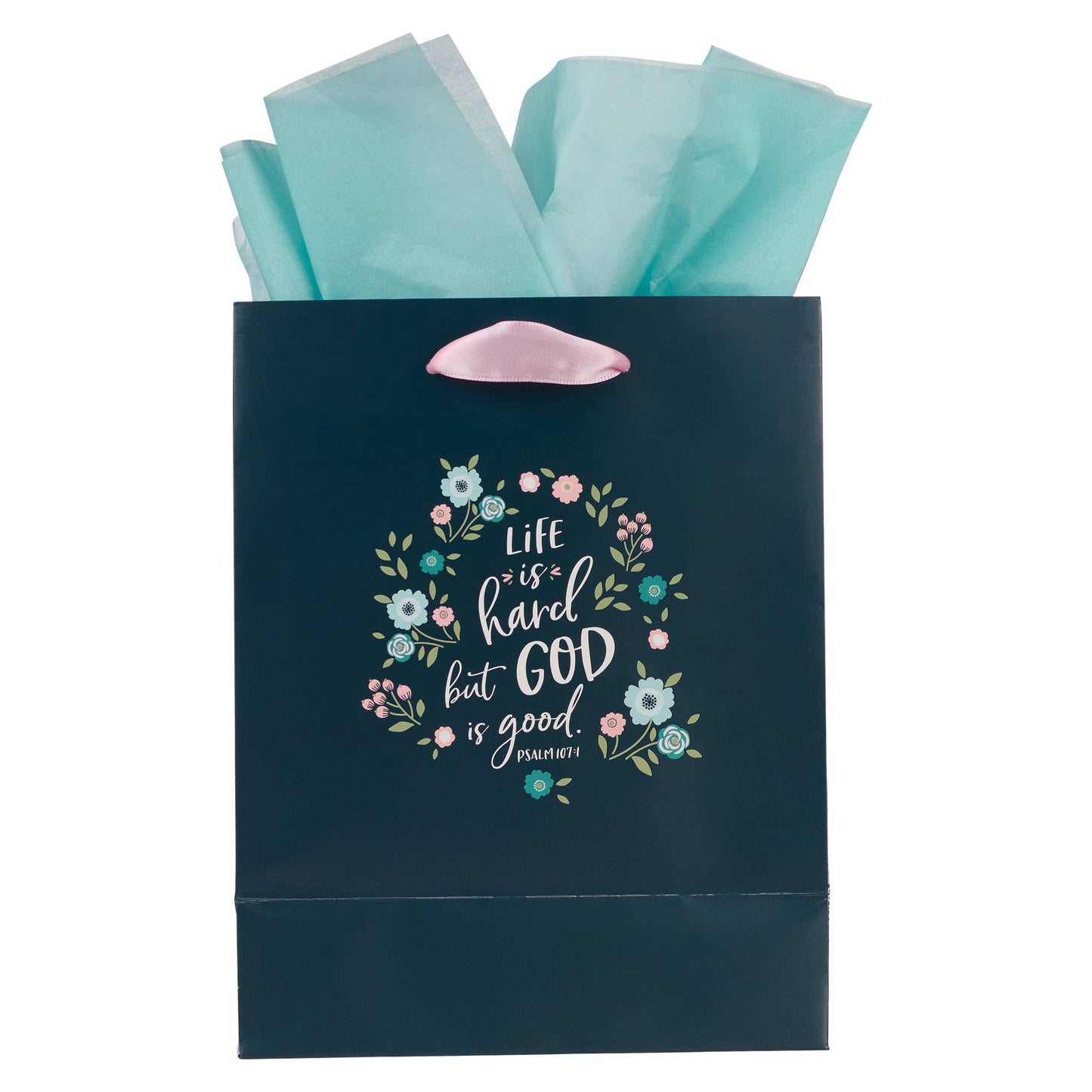 Gift Bag  Blue/Pink Let's Celebrate Ps. 107:4