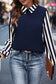 Houndstooth Collar Long Sleeve Blouse