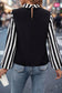 Houndstooth Collar Long Sleeve Blouse