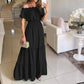 Women's Off-the-Shoulder Spring Short-Sleeve Maxi dress